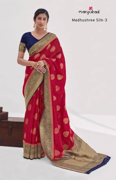 Madhushree Silk Vol 3 By Manjubaa Silk Organza Saree Collection